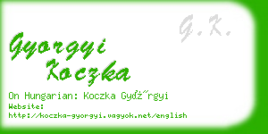 gyorgyi koczka business card